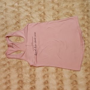 "Beach hair don't care" racer back tank